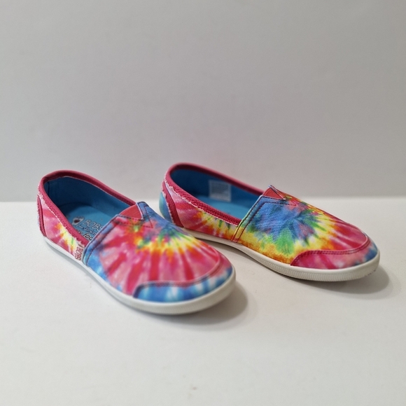 Sketchers Bob's Poppy Tie Dyed Bohemian Hippie Boho Hype Slip On Sneakers Size 6 - Picture 4 of 13